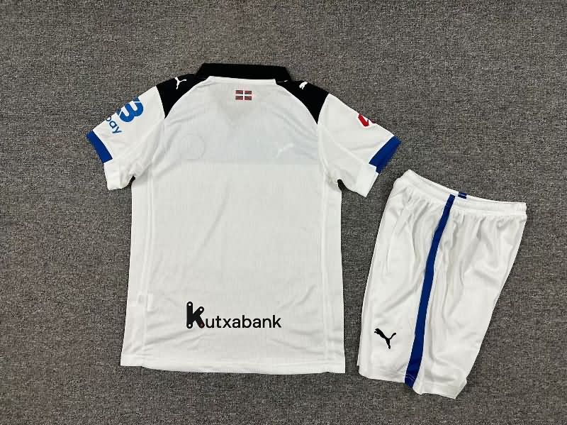 25/26 Deportivo Alaves Away Kids Soccer Jersey And Shorts