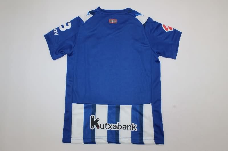 25/26 Deportivo Alaves Home Kids Soccer Jersey And Shorts