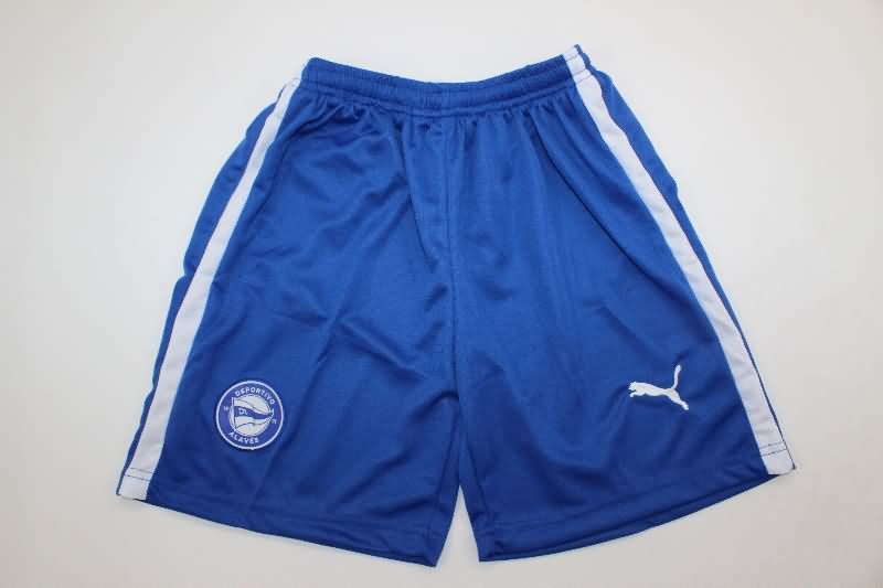 25/26 Deportivo Alaves Home Kids Soccer Jersey And Shorts