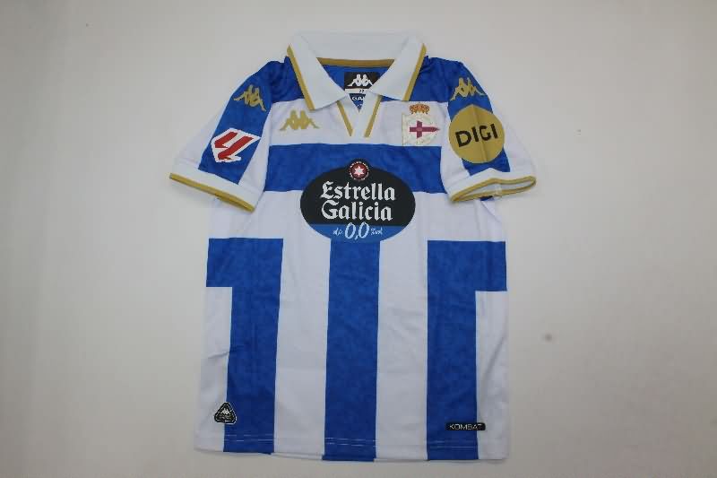 25/26 Deportivo La Coruna Home Kids Soccer Jersey And Shorts