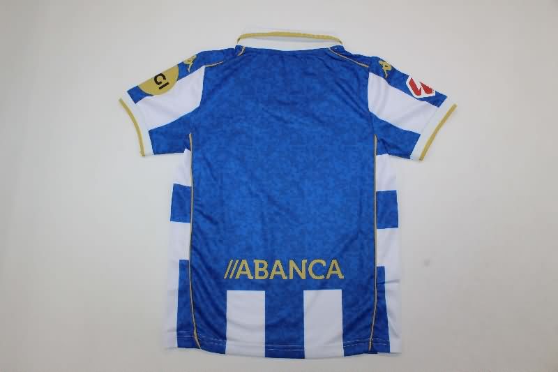 25/26 Deportivo La Coruna Home Kids Soccer Jersey And Shorts