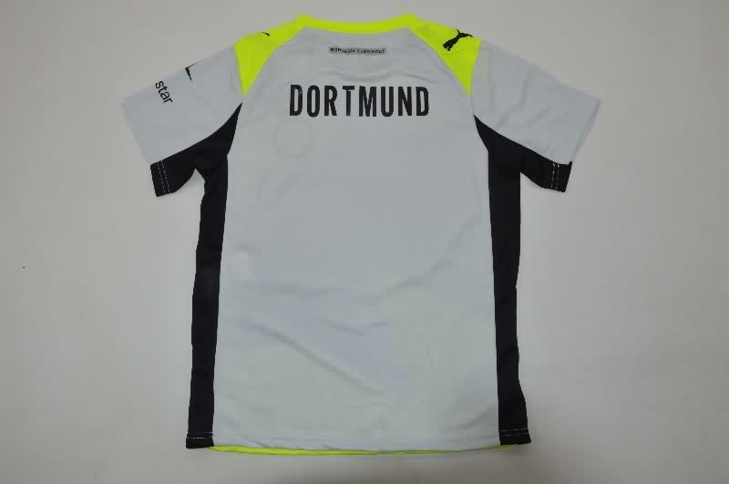 25/26 Dortmund Away Kids Soccer Jersey And Shorts