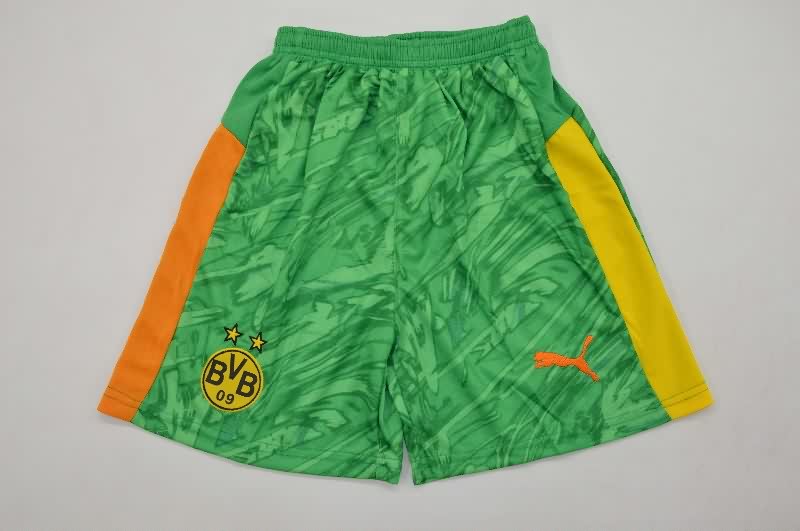 25/26 Dortmund Goalkeeper Green Kids Soccer Jersey And Shorts