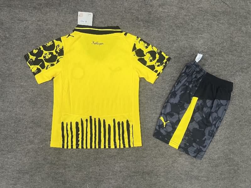 2025 Dortmund Club World Cup Home Kids Soccer Jersey And Shorts