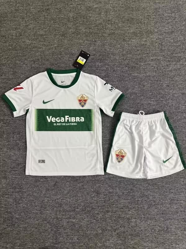25/26 Elche Home Kids Soccer Jersey And Shorts