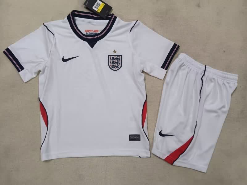2026 England Home Kids Soccer Jersey And Shorts 2026 England Home Kids Soccer Jersey And Shorts