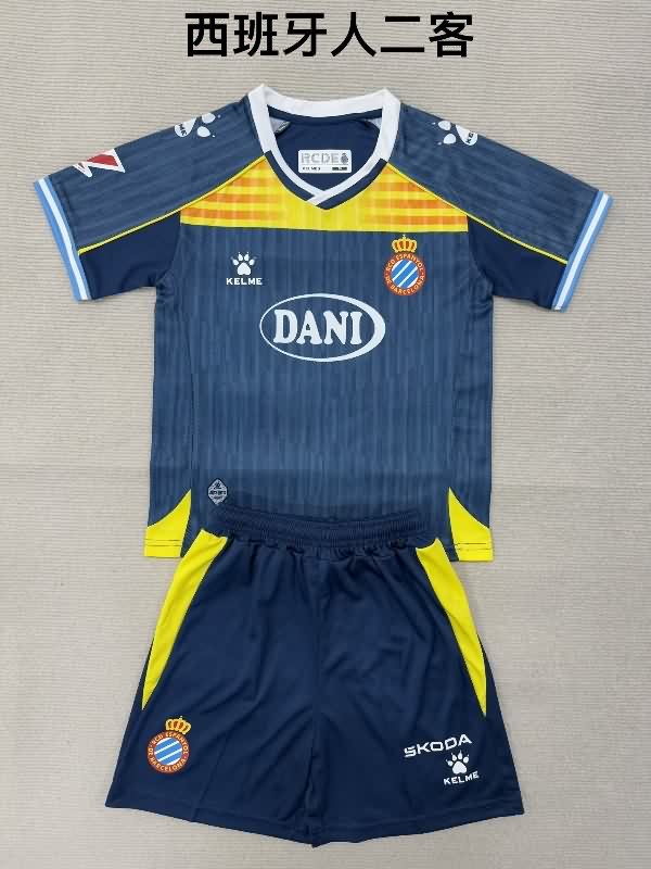 25/26 Espanyol Third Kids Soccer Jersey And Shorts
