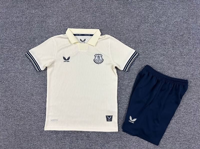 25/26 Everton Away Kids Soccer Jersey And Shorts