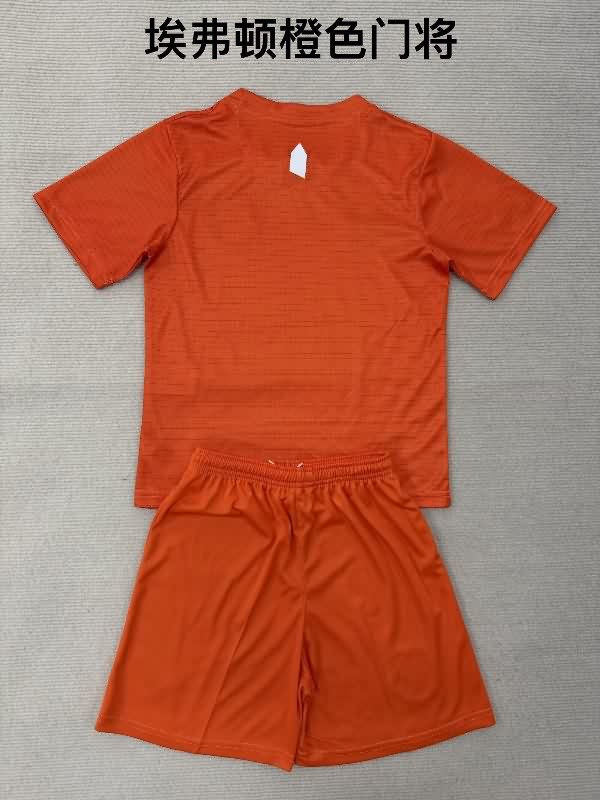 25/26 Everton Goalkeeper Orange Kids Soccer Jersey And Shorts