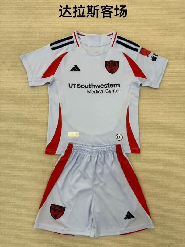 2025 FC Dallas Away Kids Soccer Jersey And Shorts