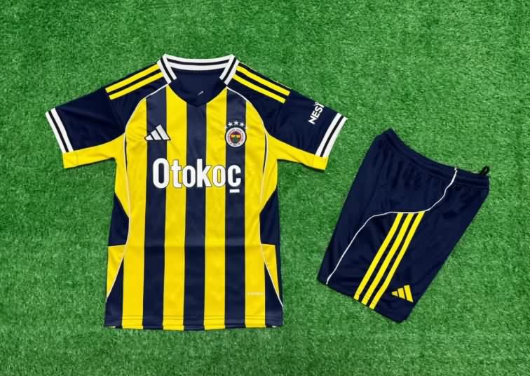 25/26 Fenerbahce Home Kids Soccer Jersey And Shorts 25/26 Fenerbahce Home Kids Soccer Jersey And Shorts