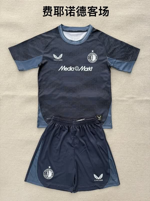 25/26 Feyenoord Away Kids Soccer Jersey And Shorts