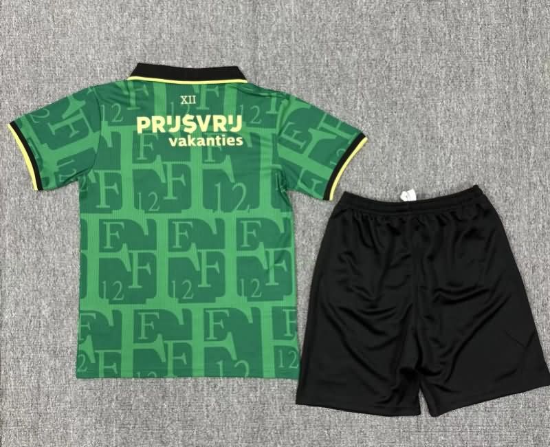 25/26 Feyenoord Fourth Kids Soccer Jersey And Shorts