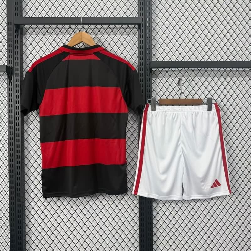 2026 Flamengo Home Kids Soccer Jersey And Shorts