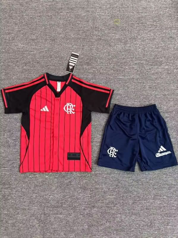 2025 Flamengo Travel Kids Soccer Jersey And Shorts