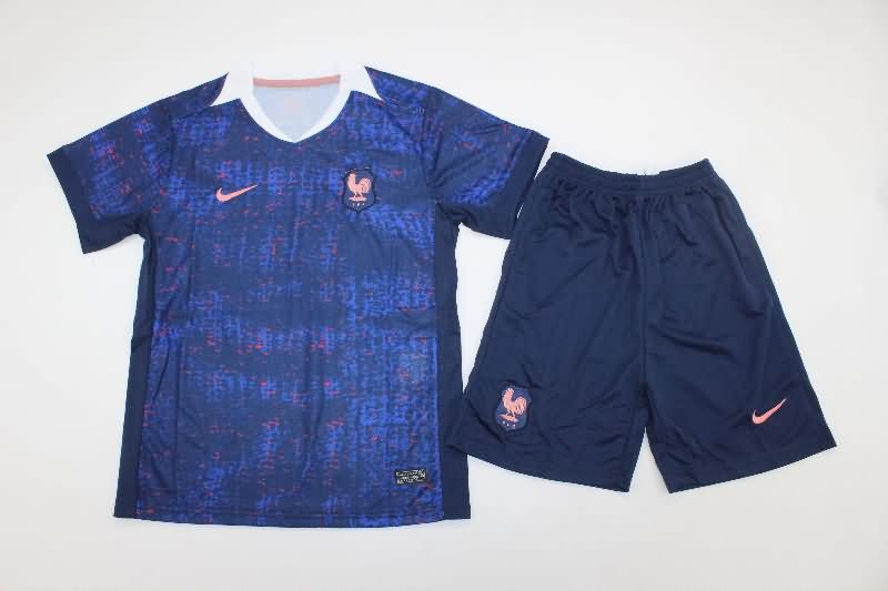 2025 France Home Kids Soccer Jersey And Shorts
