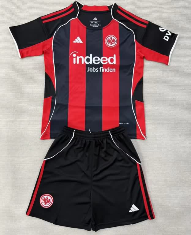25/26 Frankfurt Home Kids Soccer Jersey And Shorts 25/26 Frankfurt Home Kids Soccer Jersey And Shorts