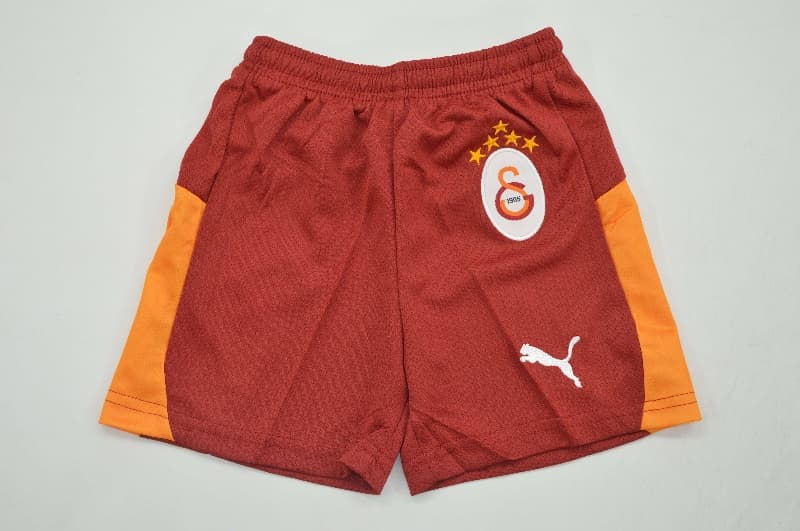 25/26 Galatasaray Home Kids Soccer Jersey And Shorts
