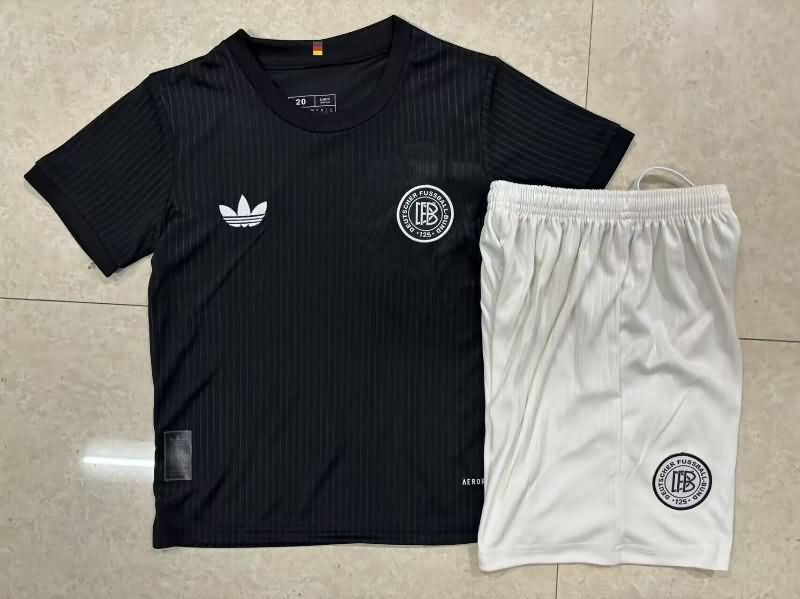 125th Germany Anniversary Black Kids Soccer Jersey And Shorts