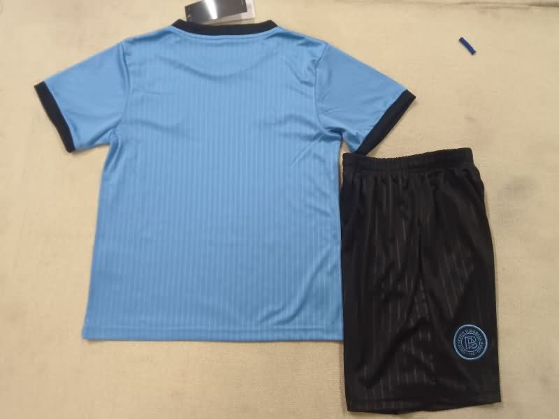 125th Germany Anniversary Goalkeeper Blue Kids Soccer Jersey And Shorts