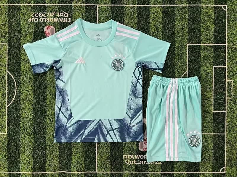2026 Germany World Cup Goalkeeper Green Kids Soccer Jersey And Shorts 2026 Germany World Cup Goalkeeper Green Kids Soccer Jersey And Shorts