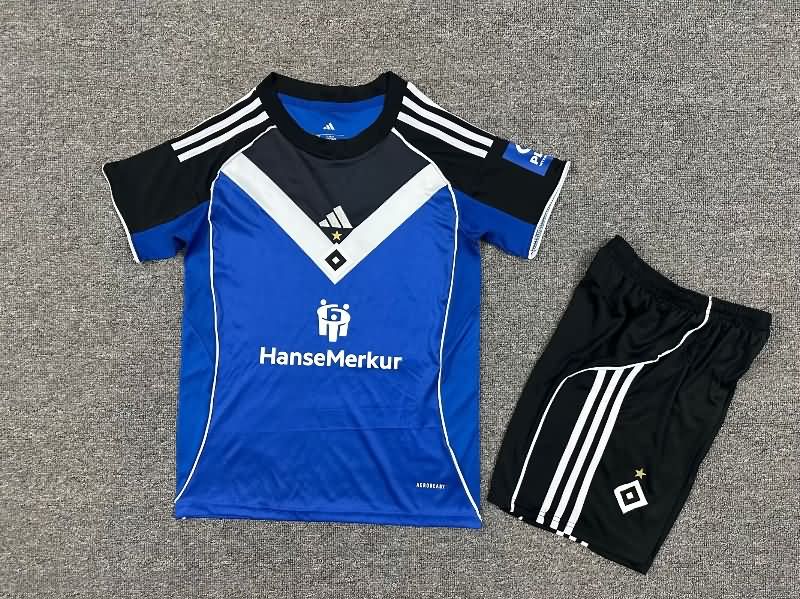 25/26 Hamburg Away Kids Soccer Jersey And Shorts