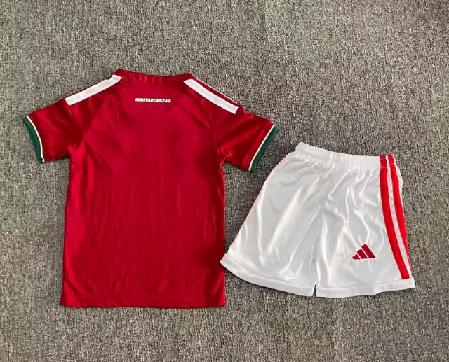 2026 Hungary Home Kids Soccer Jersey And Shorts