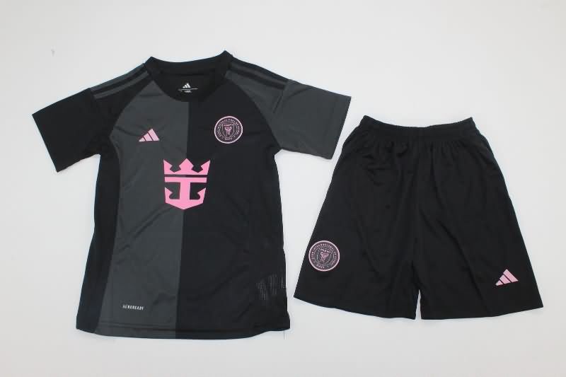 2025 Inter Miami Away Kids Soccer Jersey And Shorts