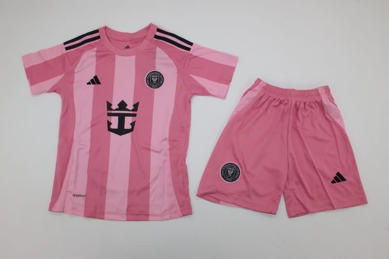 2025 Inter Miami Home Kids Soccer Jersey And Shorts