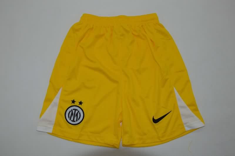 25/26 Inter Milan Goalkeeper Yellow Kids Soccer Jersey And Shorts