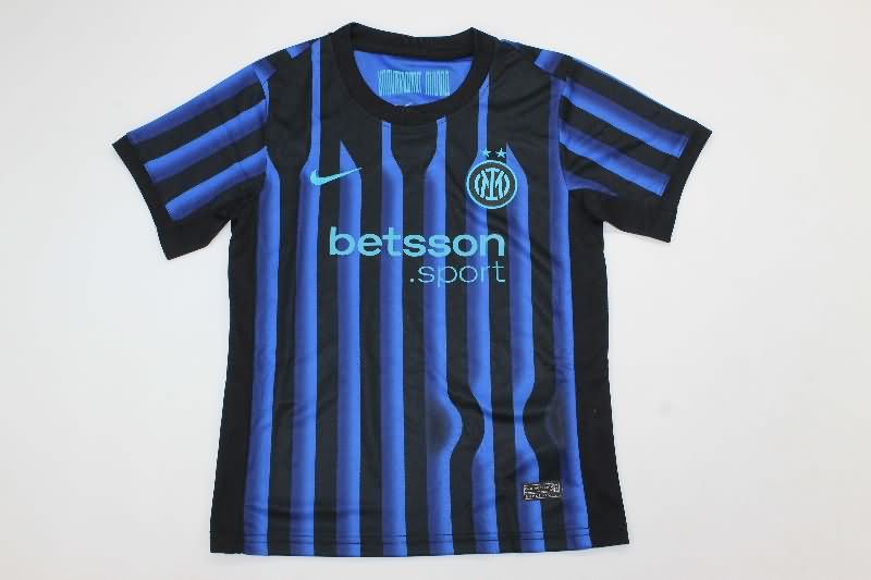 25/26 Inter Milan Home Kids Soccer Jersey And Shorts