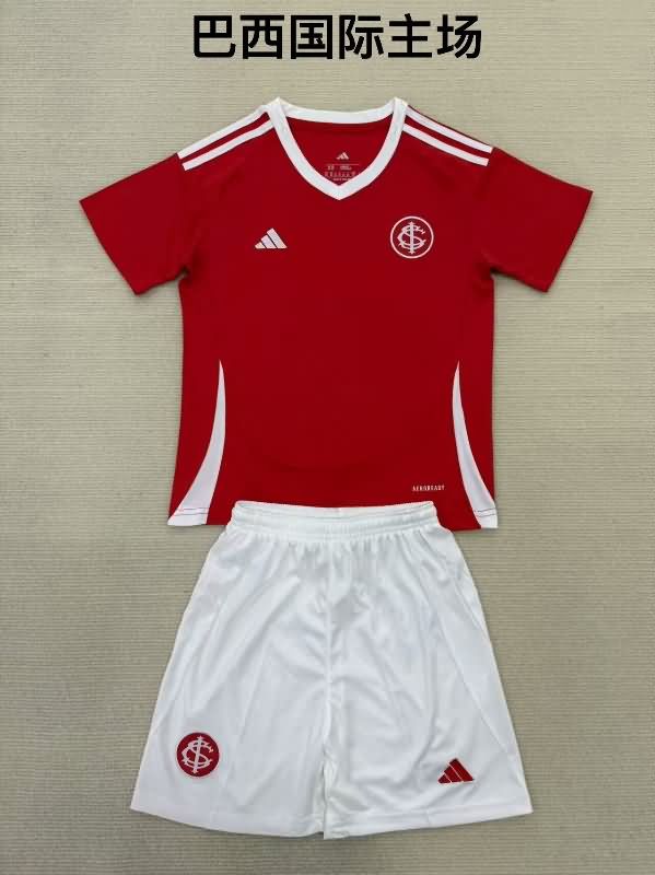 2025 Sport Club Internacional Home Kids Soccer Jersey And Shorts
