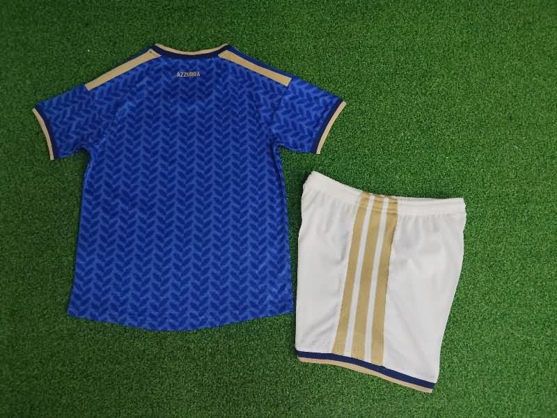 25/26 Italy Home Kids Soccer Jersey And Shorts (Player)