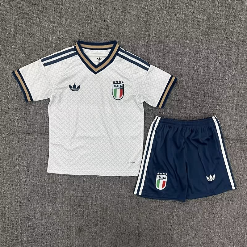 2026 Italy Away Kids Soccer Jersey And Shorts