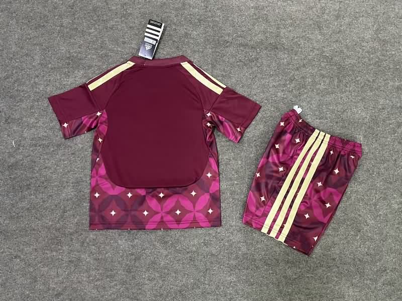 2026 Italy Goalkeeper Red Kids Soccer Jersey And Shorts