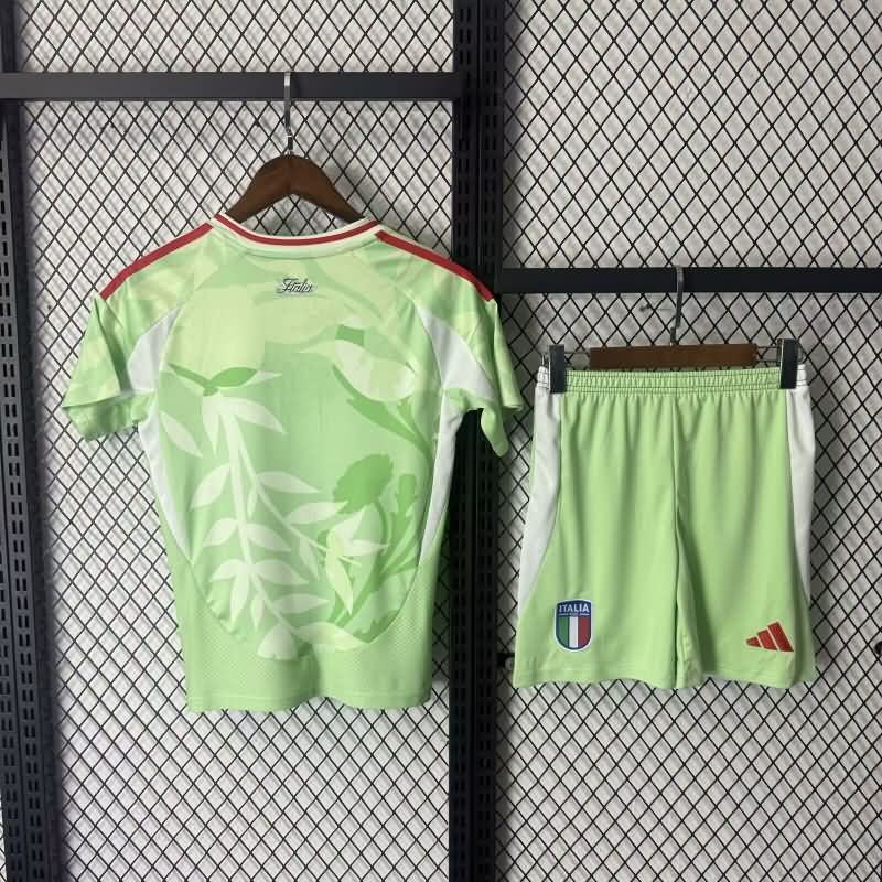 2025 Italy Female EURO Away Kids Soccer Jersey And Shorts