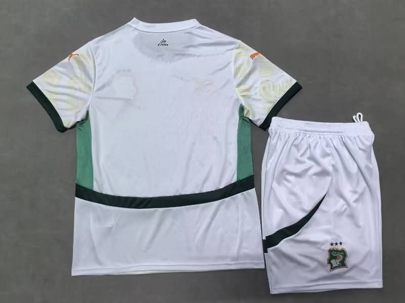 2025 Ivory Away Kids Soccer Jersey And Shorts