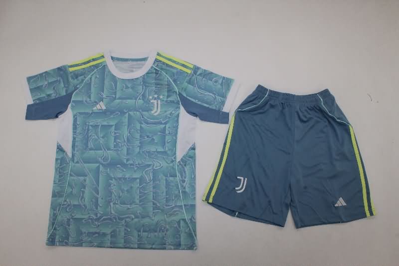 25/26 Juventus Away Kids Soccer Jersey And Shorts