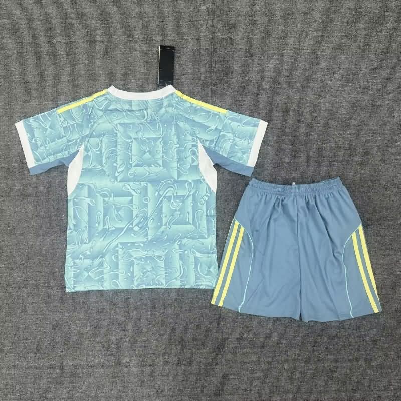 25/26 Juventus Away Kids Soccer Jersey And Shorts Leaked