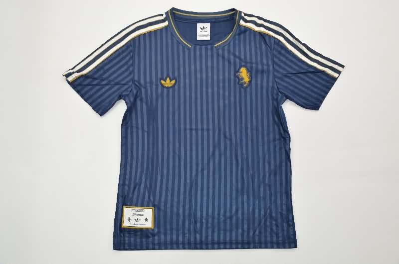 25/26 Juventus Dark Blue Kids Soccer Jersey And Shorts