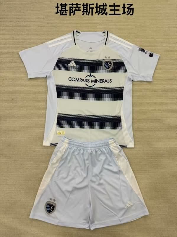 2025 Kansas City Home Kids Soccer Jersey And Shorts