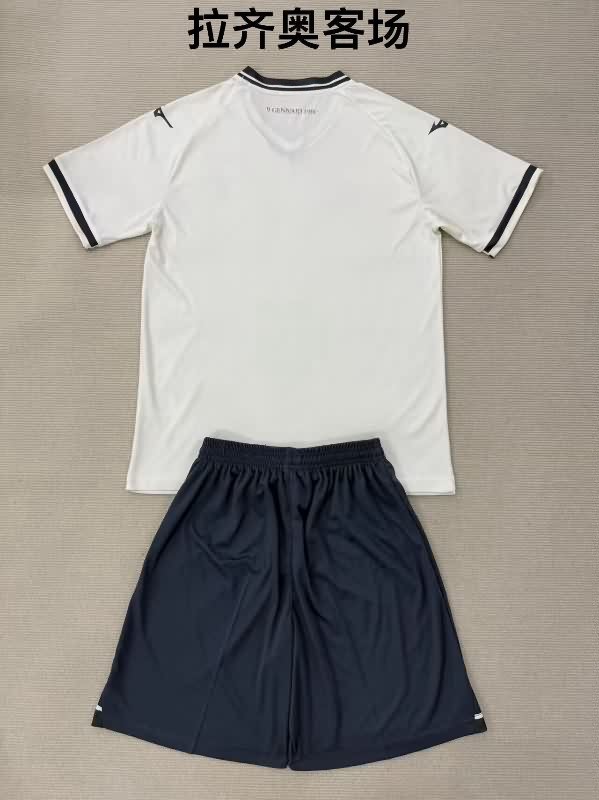 25/26 Lazio Away Kids Soccer Jersey And Shorts