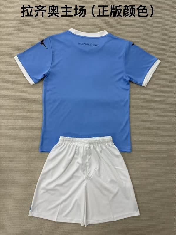 25/26 Lazio Home Kids Soccer Jersey And Shorts