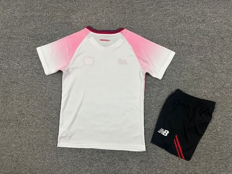 25/26 Leverkusen Away Kids Soccer Jersey And Shorts