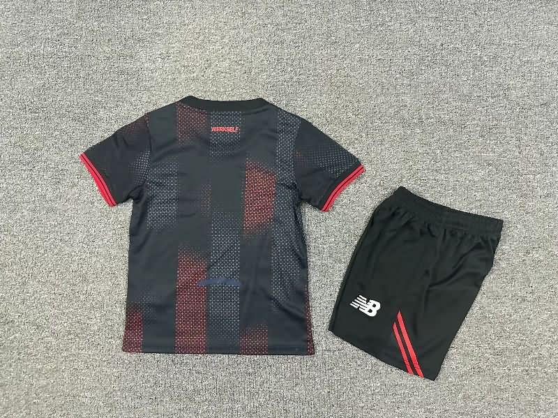25/26 Leverkusen Home Kids Soccer Jersey And Shorts