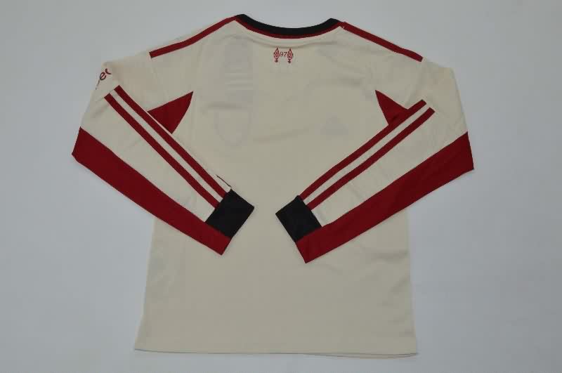 25/26 Liverpool Away Long Sleeve Kids Soccer Jersey And Shorts