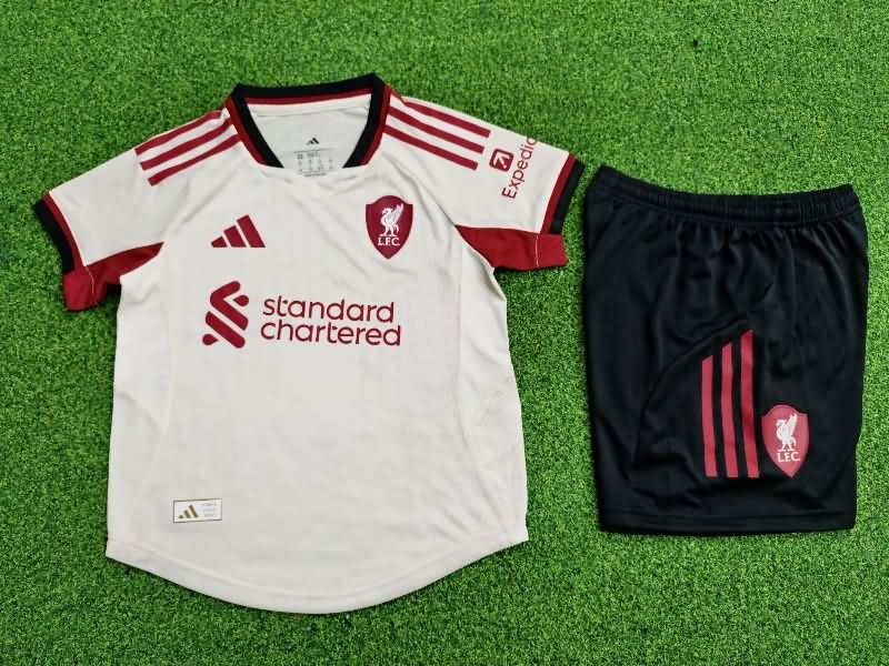 25/26 Liverpool Away Kids Soccer Jersey And Shorts (Player)