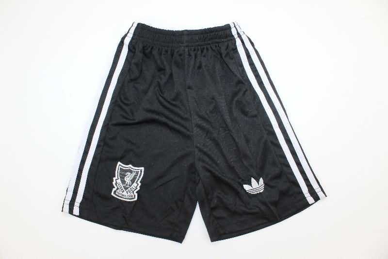 25/26 Liverpool Goalkeeper Black Kids Soccer Jersey And Shorts 02