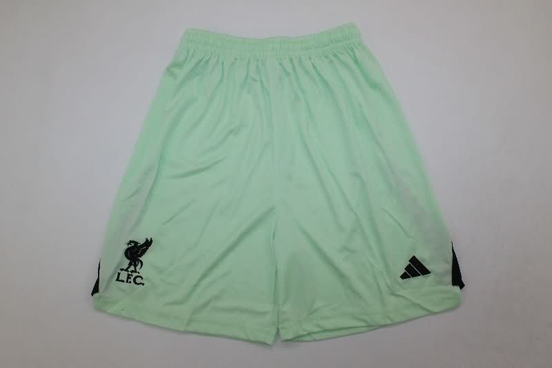 25/26 Liverpool Goalkeeper Green Kids Soccer Jersey And Shorts Leaked