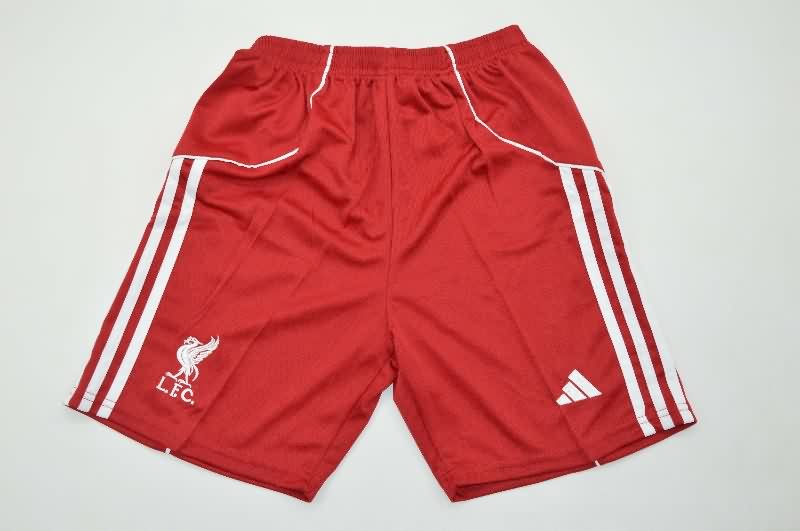 25/26 Liverpool Home Long Sleeve Kids Soccer Jersey And Shorts